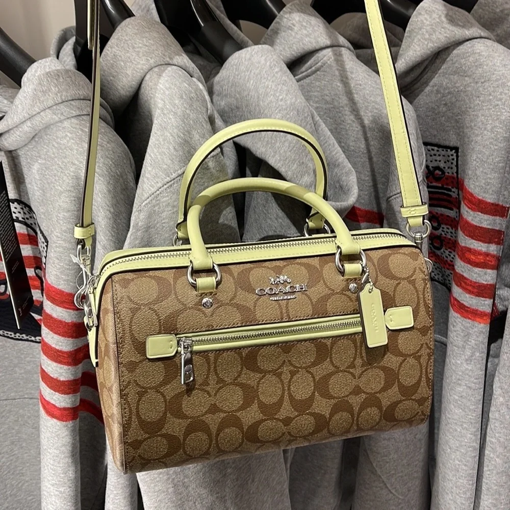 Coach Rowan Satchel In Signature Canvas
SV/Khaki/Pale Lime - Picture 6 of 16